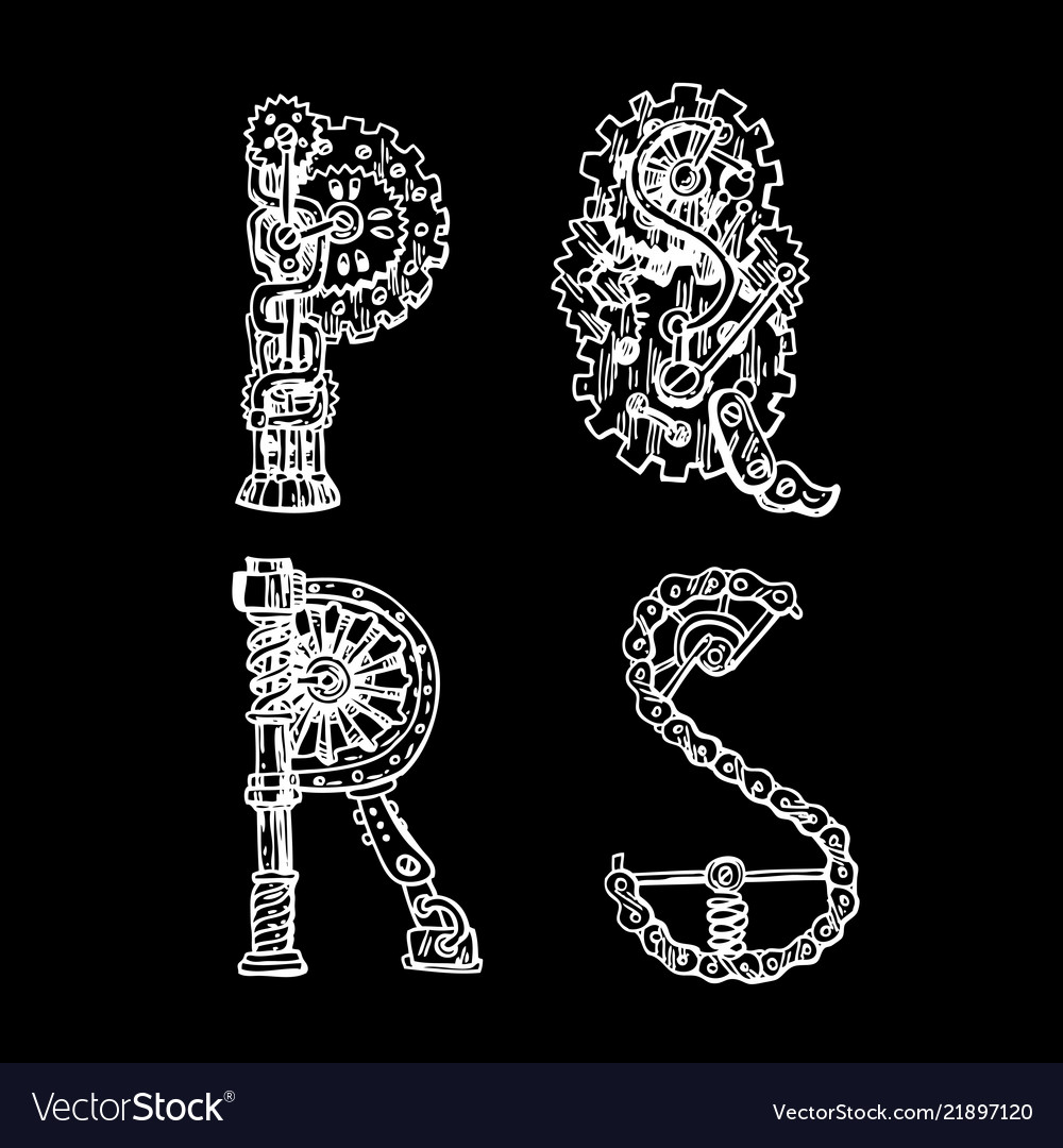 Hand drawn seamless pattern with mechanical vector image Hand drawn seamless pattern with mechanical