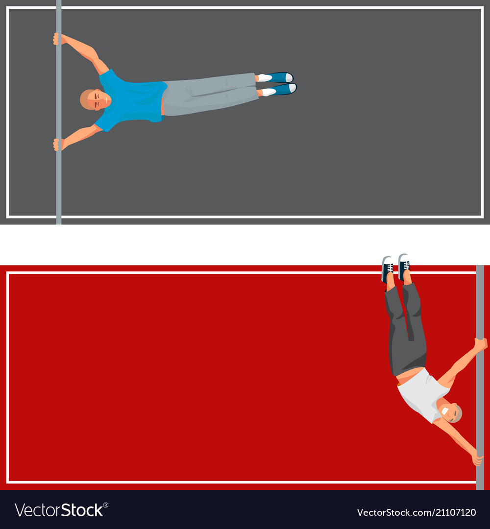 Horizontal bar chin-up strong athlete man cards