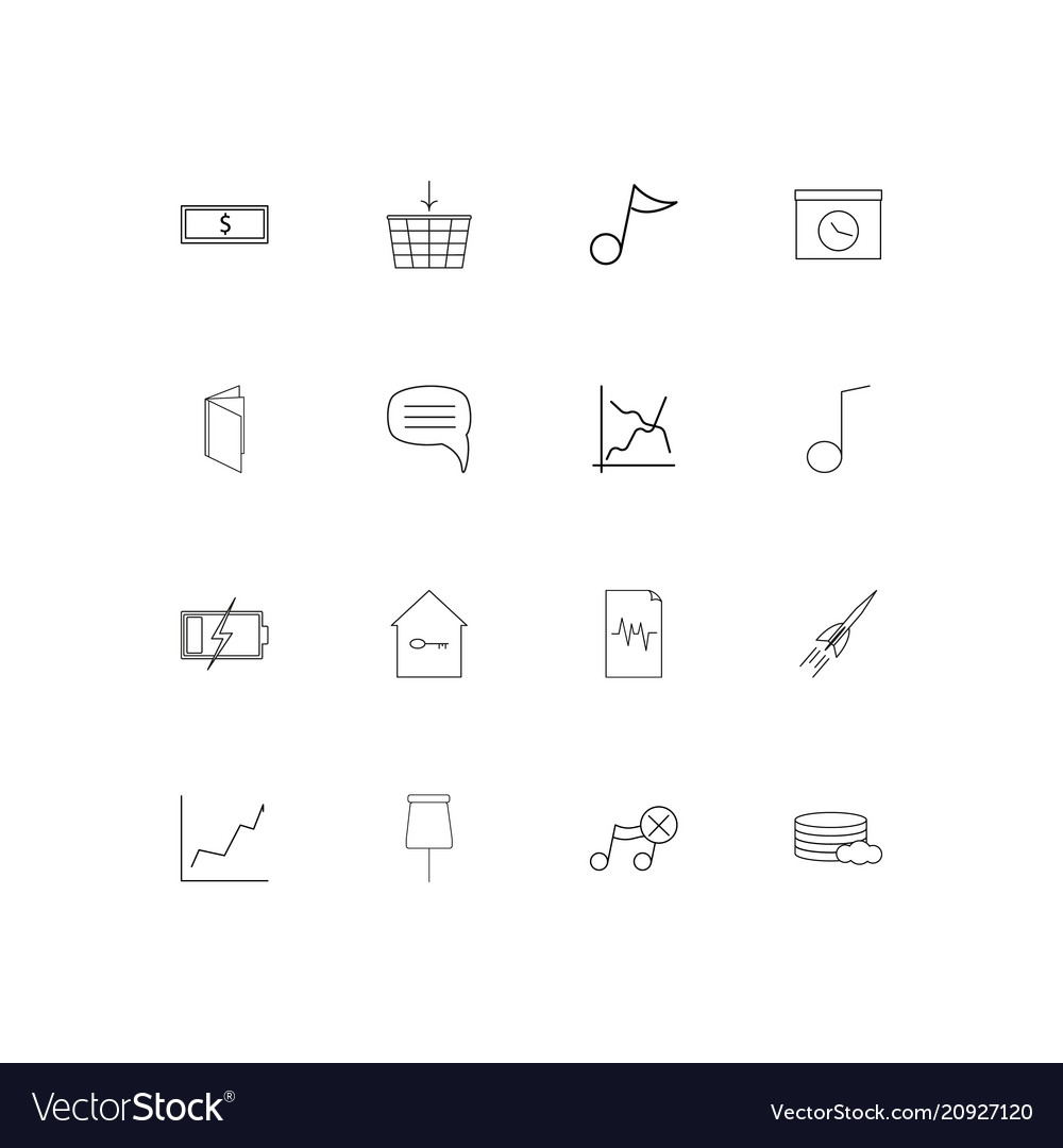 Internet of things linear thin icons set outlined