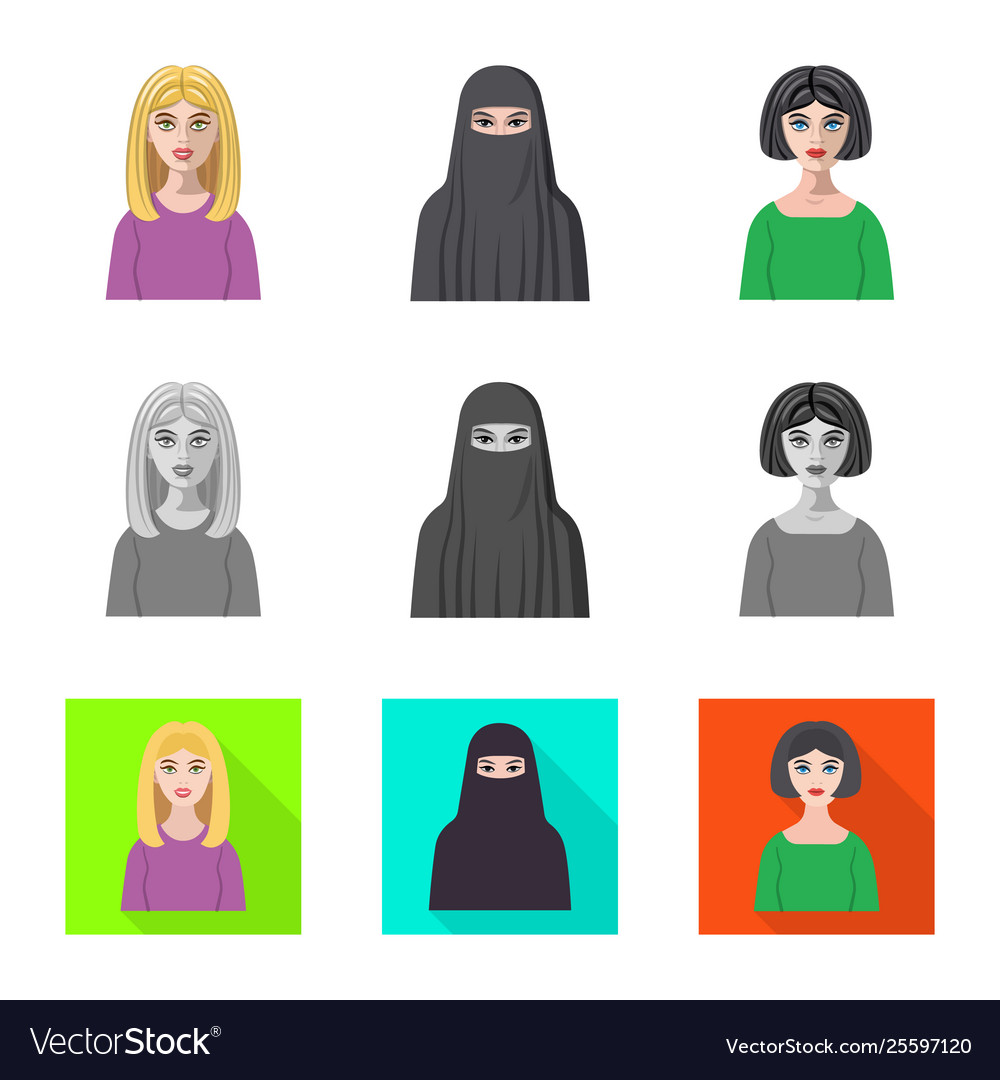 Isolated object hairstyle and profession logo