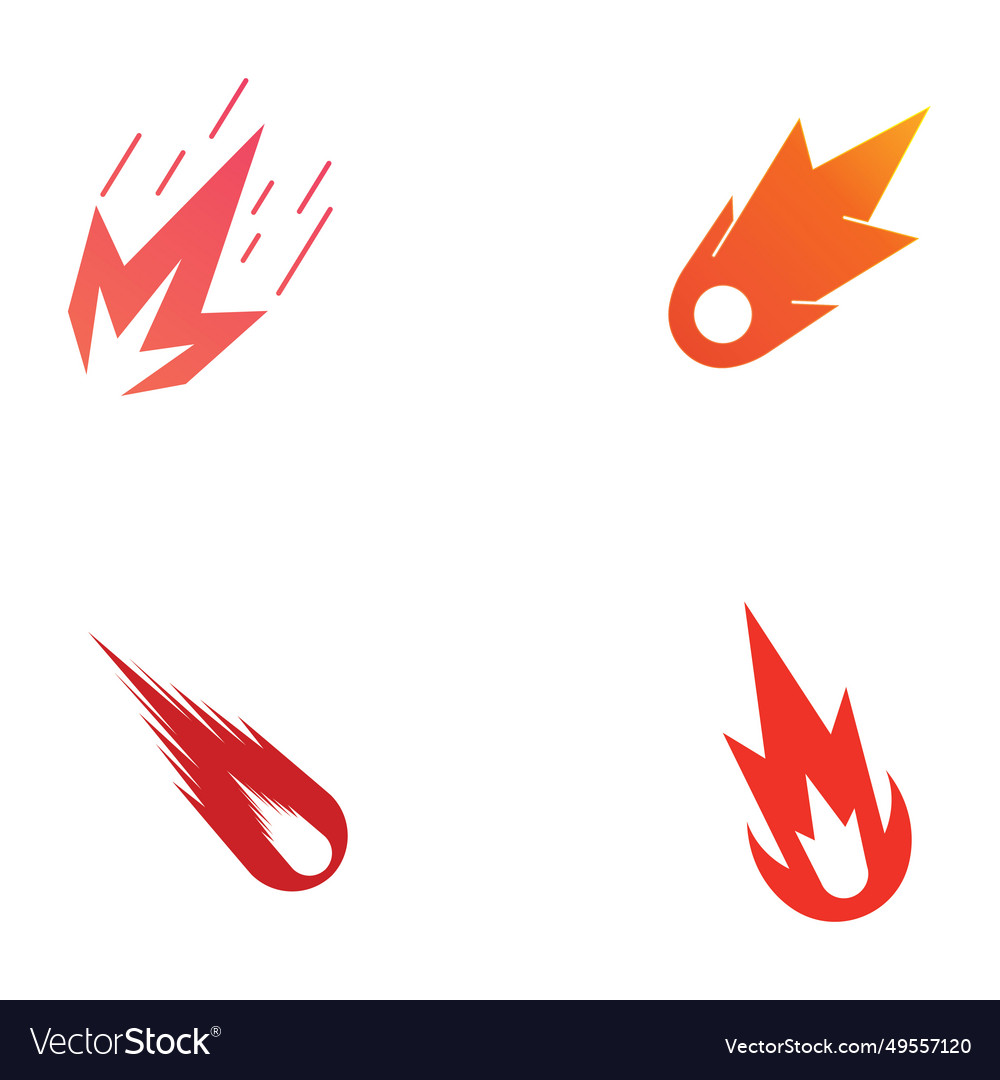 Logo design template meteor or space object Vector Image Logo design template meteor or space object