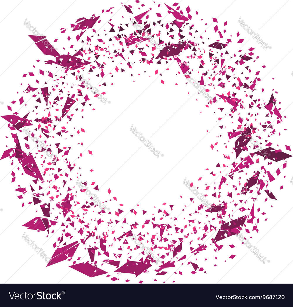 Particle explosion frame abstract background