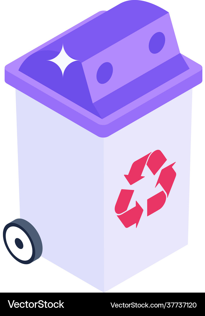 Recycle trash bin Royalty Free Vector Image - VectorStock