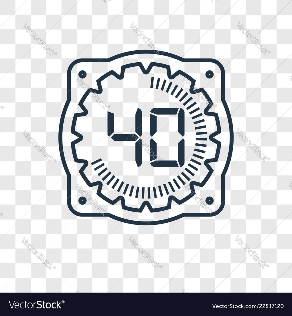 Time concept linear icon isolated on transparent