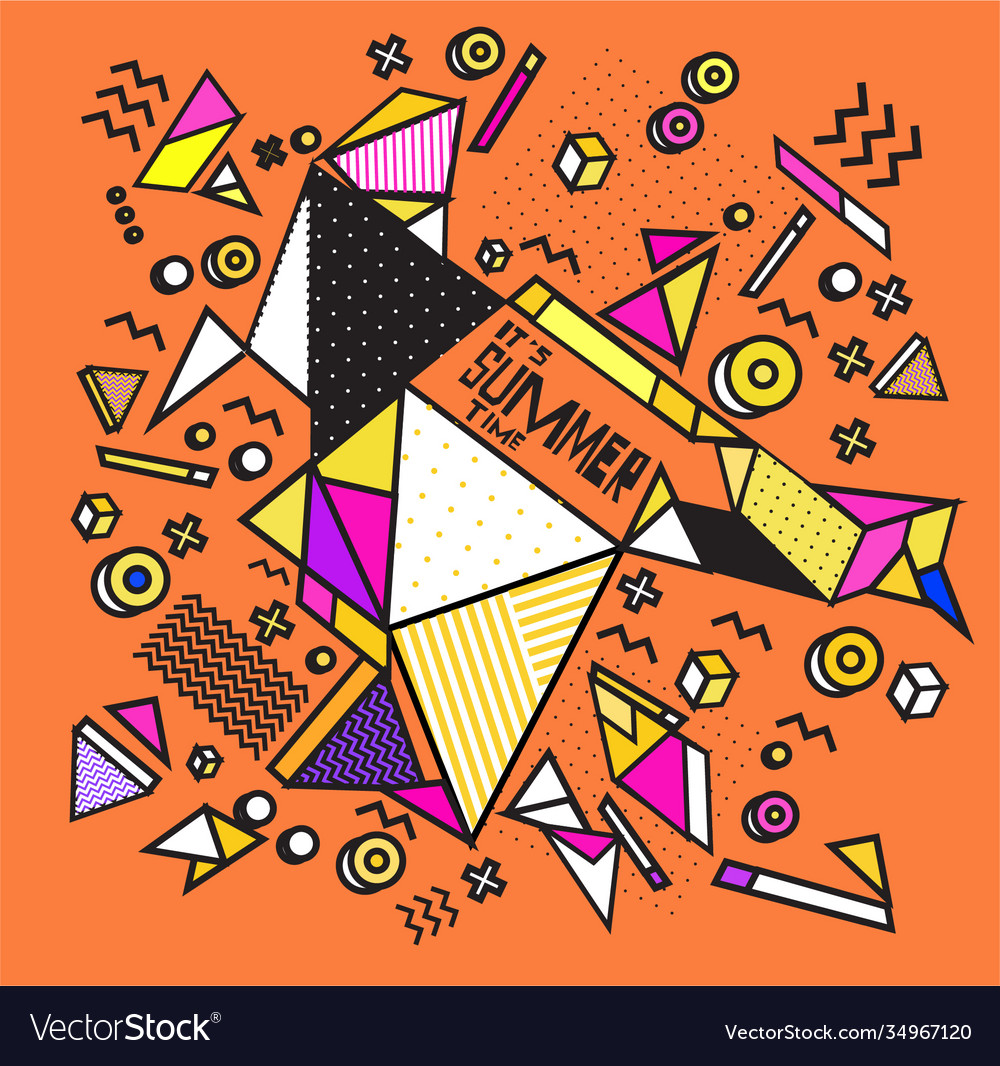 Triangle geometric forms for summer design event