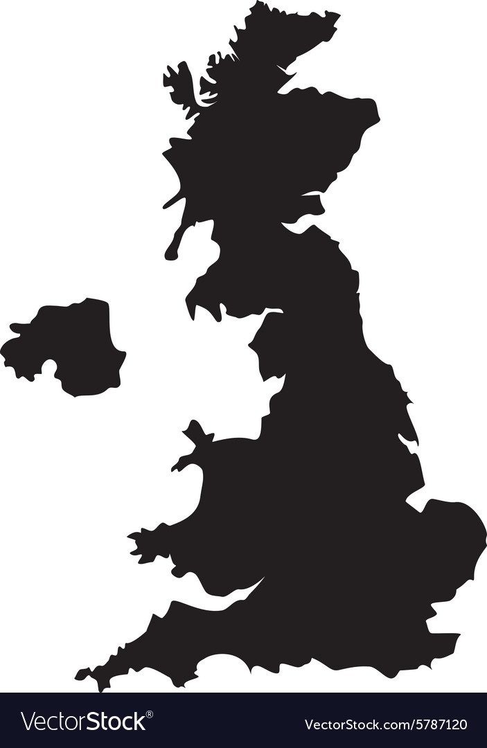 Uk Outline Map - Royalty Free Editable Vector Map - Maproom FD8