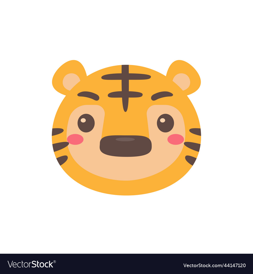 Wild animal cartoons cute tiger elements vector image Wild animal cartoons cute tiger elements