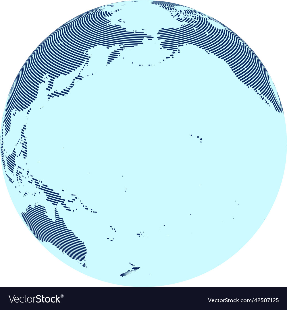 Abstract world map with lines on globe vector image Abstract world map with lines on globe