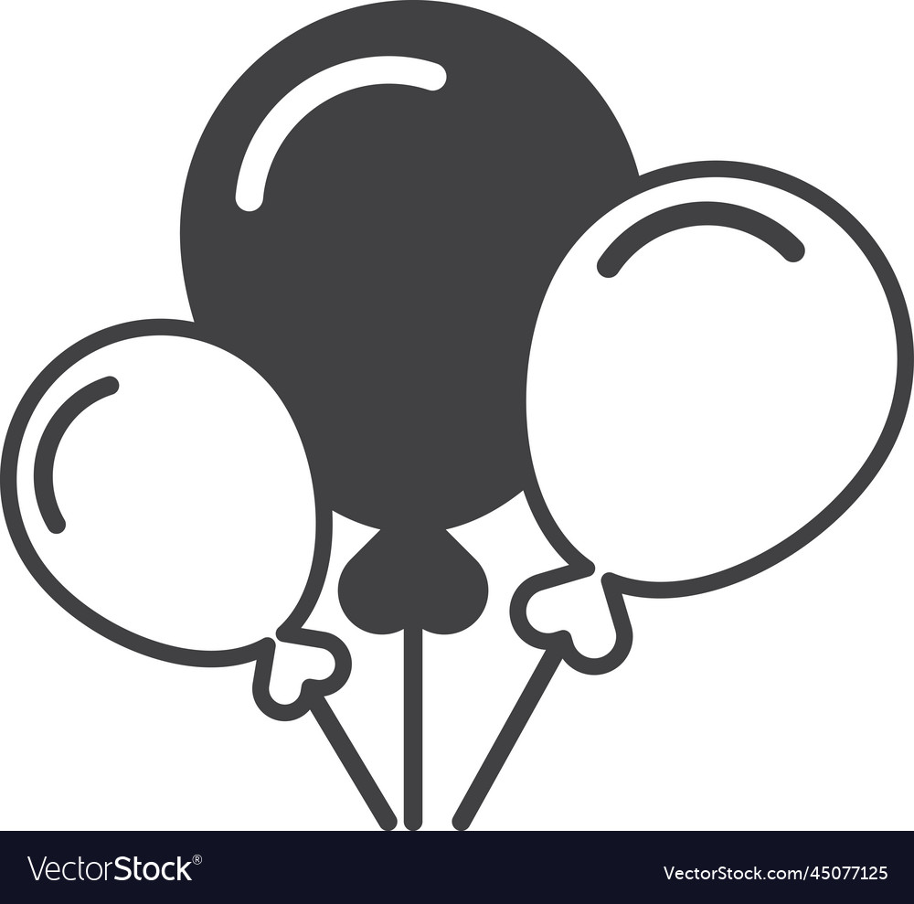 Balloon in minimal style Vector Image Balloon in minimal style