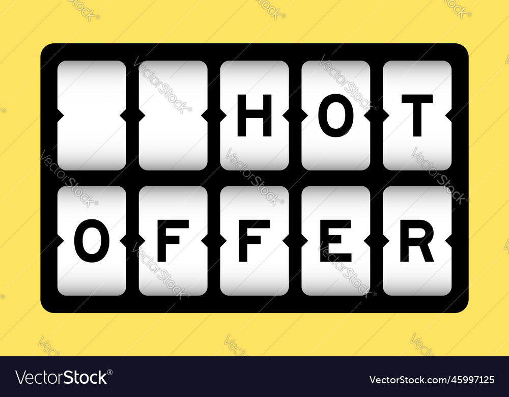 Black color in word hot offer on slot banner