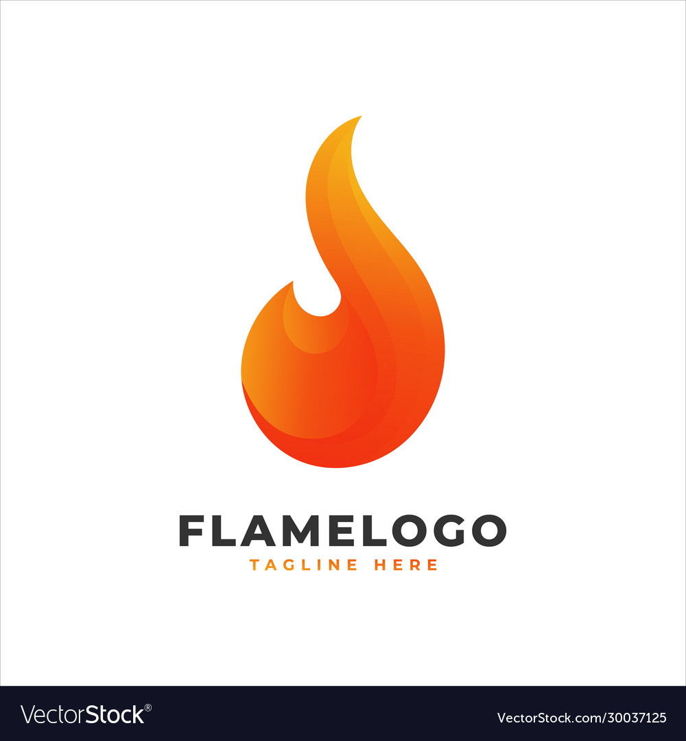 Flame logo with orange gradient