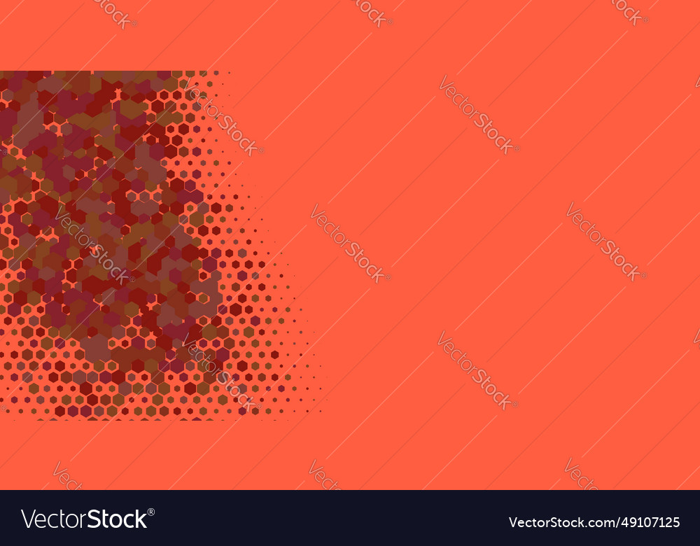 Geometric multi size hexagon with color