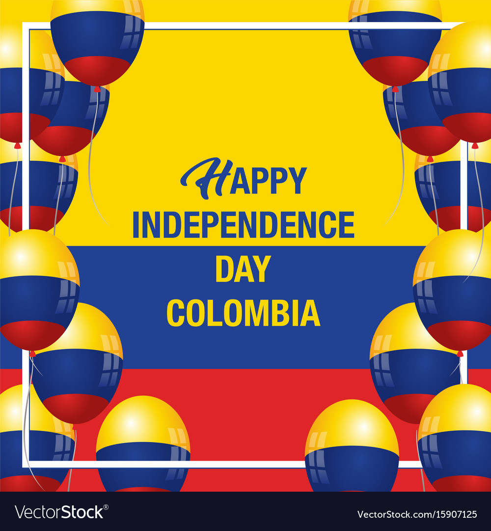 Happy independence day colombia banner