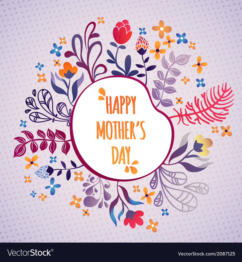 Happy mothers day flowers pattern decorative