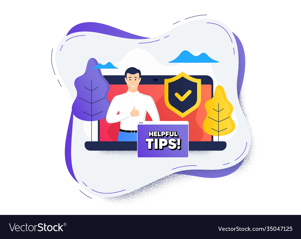 Helpful tips symbol education faq sign Royalty Free Vector