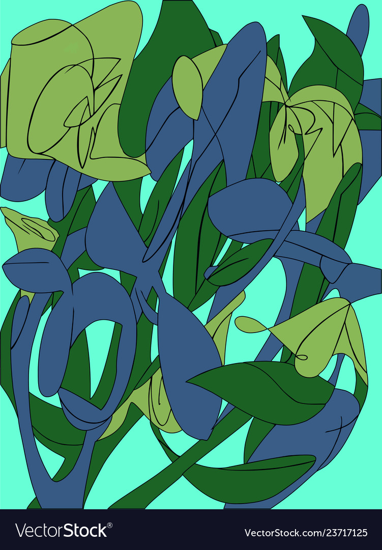 Lilies abstract drawing pattern background