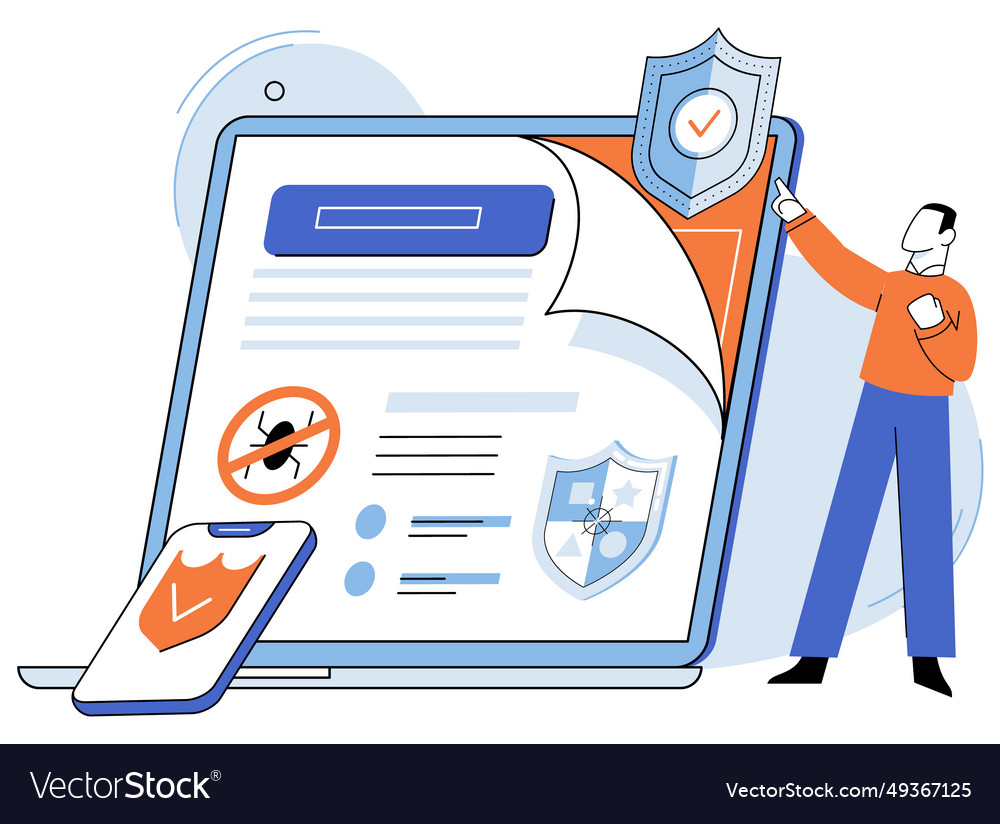 Malware spyware virus hacking attempts vector image Malware spyware virus hacking attempts