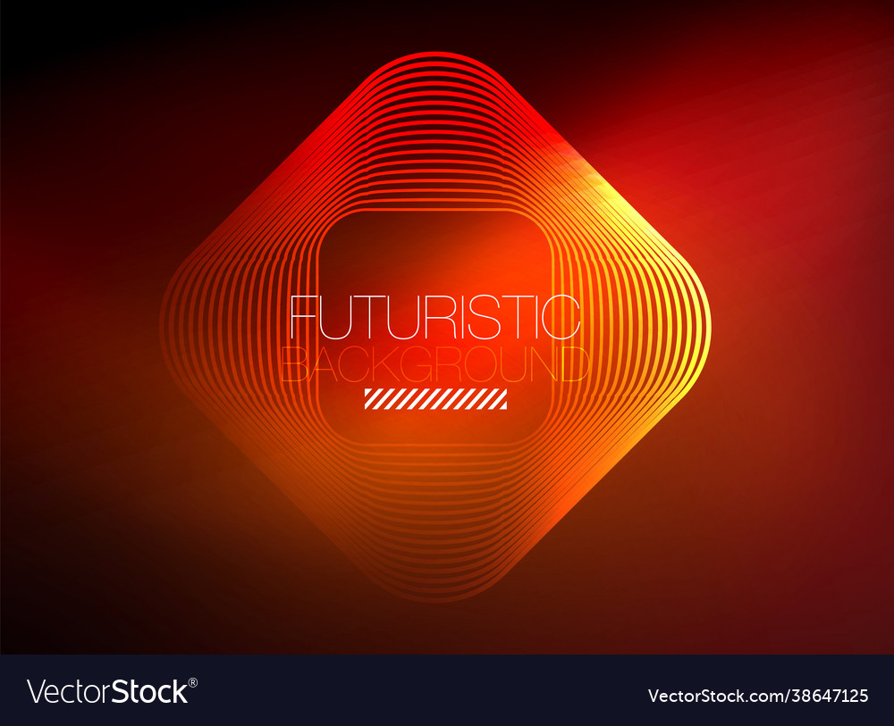 Neon color square shape lines abstract background Vector Image Neon color square shape lines abstract background
