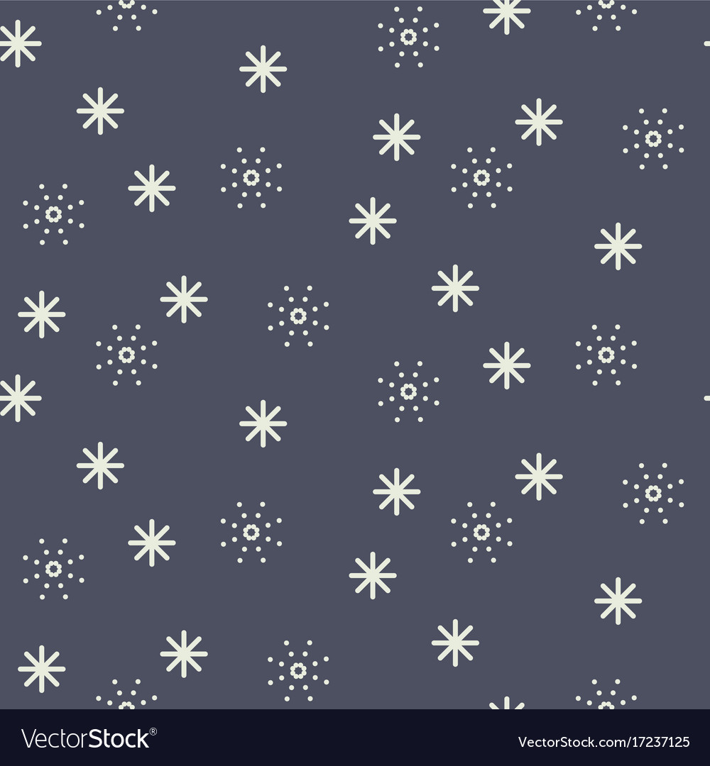 Seamless snowflake pattern in dark blue