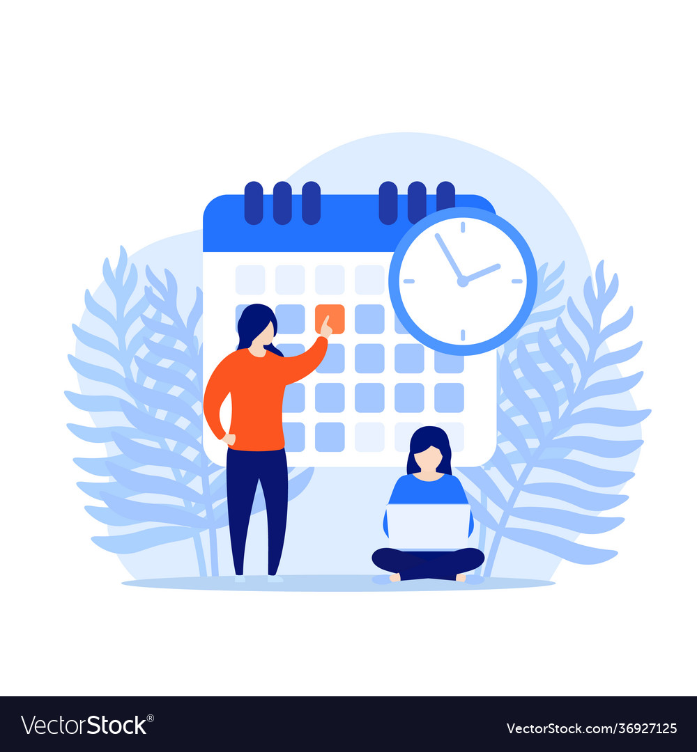 Set a deadline time management concept