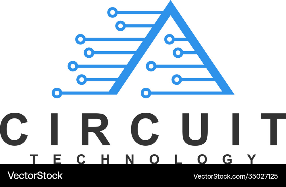 Triangle initial a logo modern design Royalty Free Vector