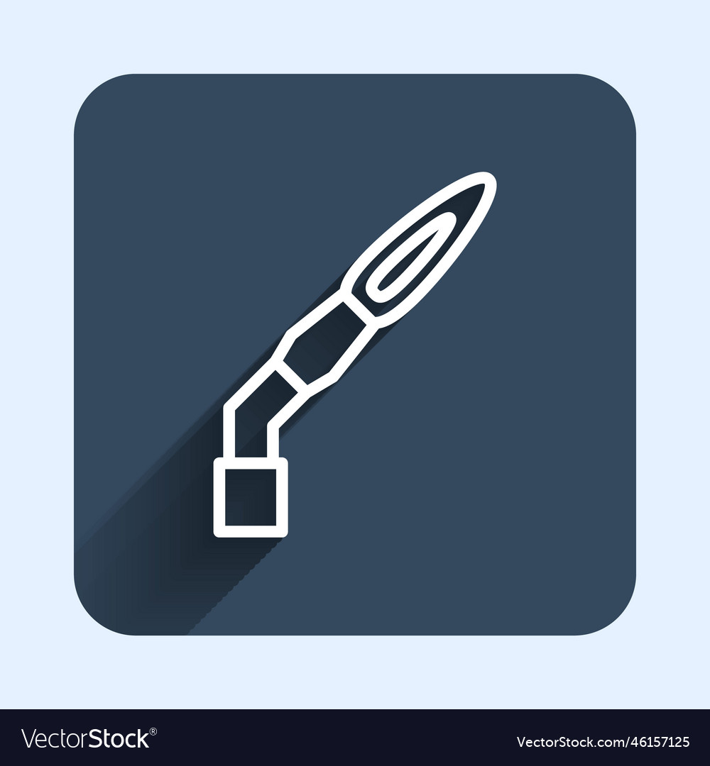White line welding torch icon isolated with long Vector Image