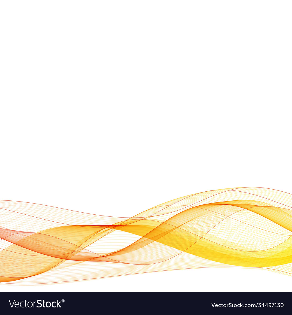 Abstract Orange Color Wave Design Element Vector Image 8975