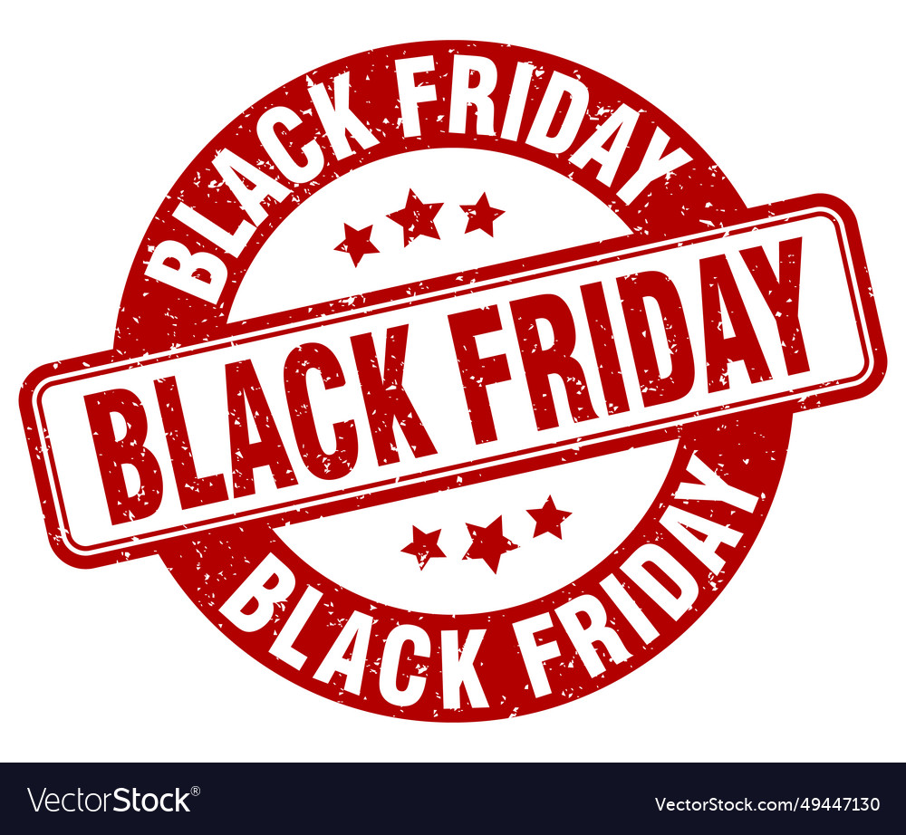 Black friday stamp black friday label round Vector Image