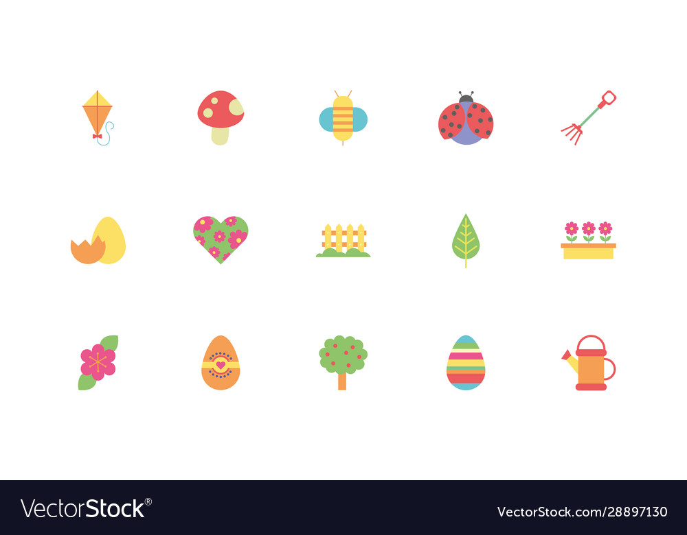 Bundle spring set icons