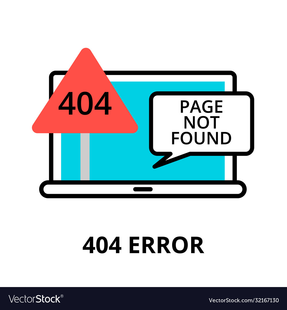 Concept error 404 - page not found icon