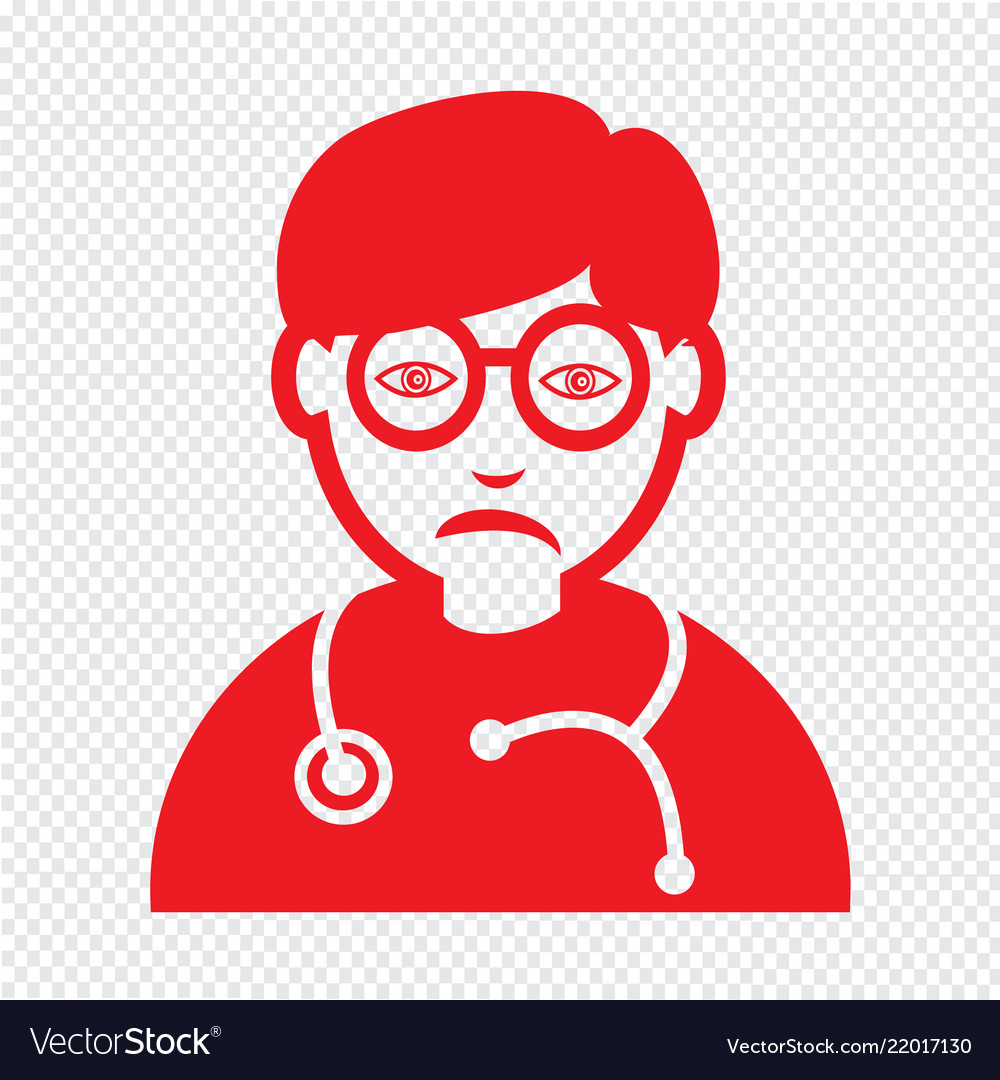 Doctor face emotion icon sign design