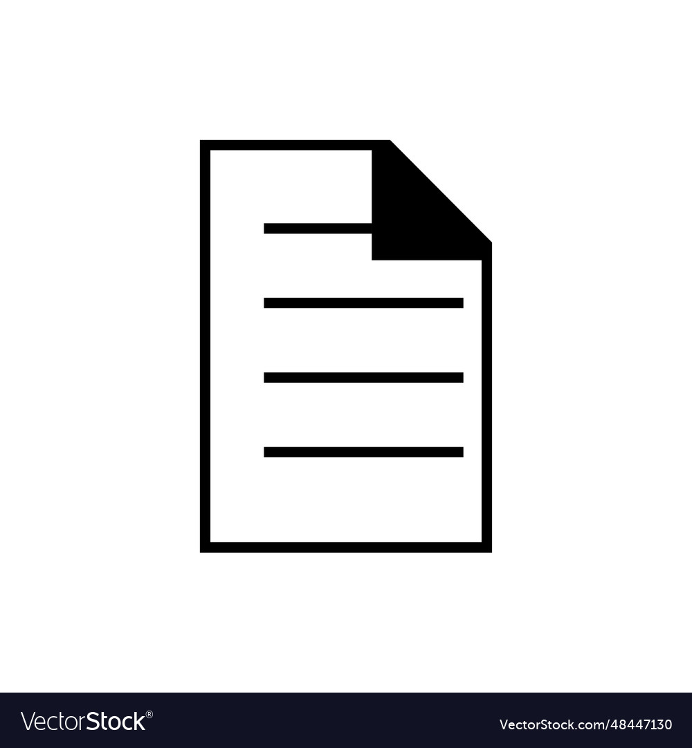 Document file icon line design template isolated