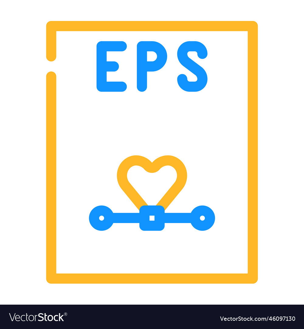 Eps file format document color icon