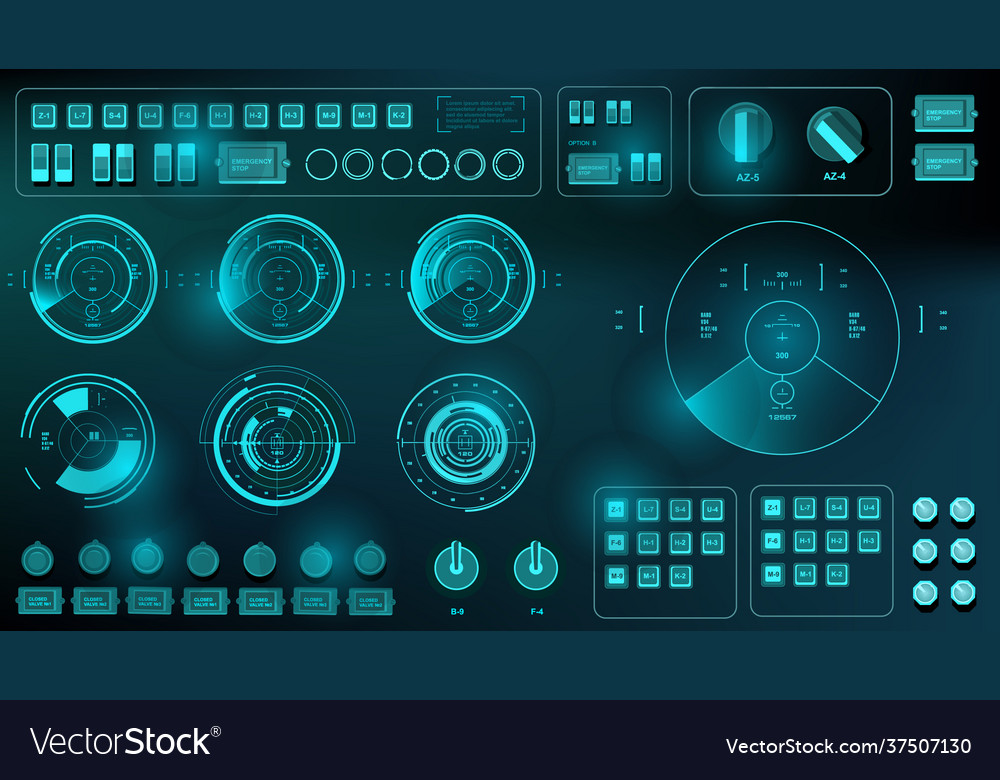 Futuristic Green Touch UI Interface