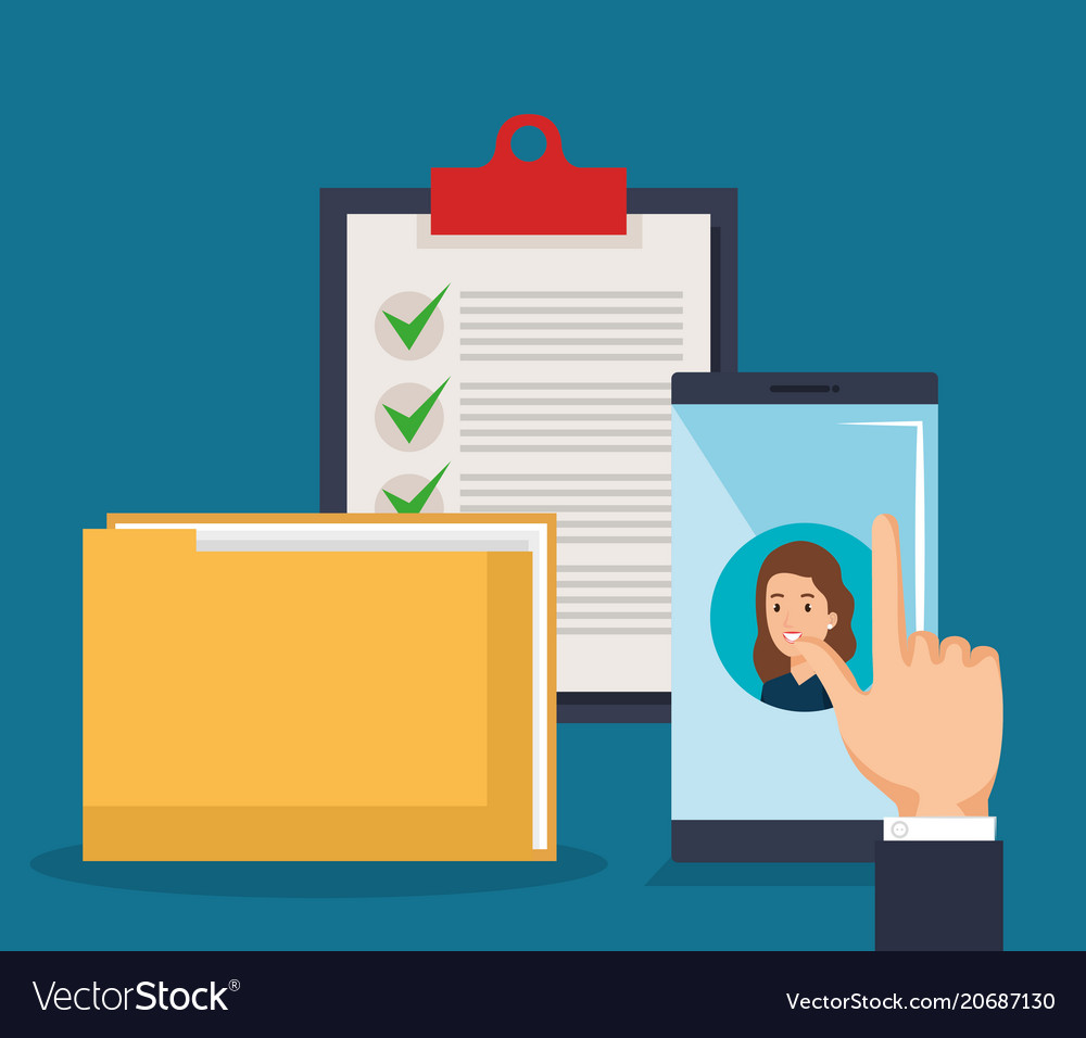 Human resources set icons vector image Human resources set icons
