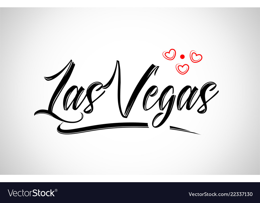 Las Vegas City Heart Typography