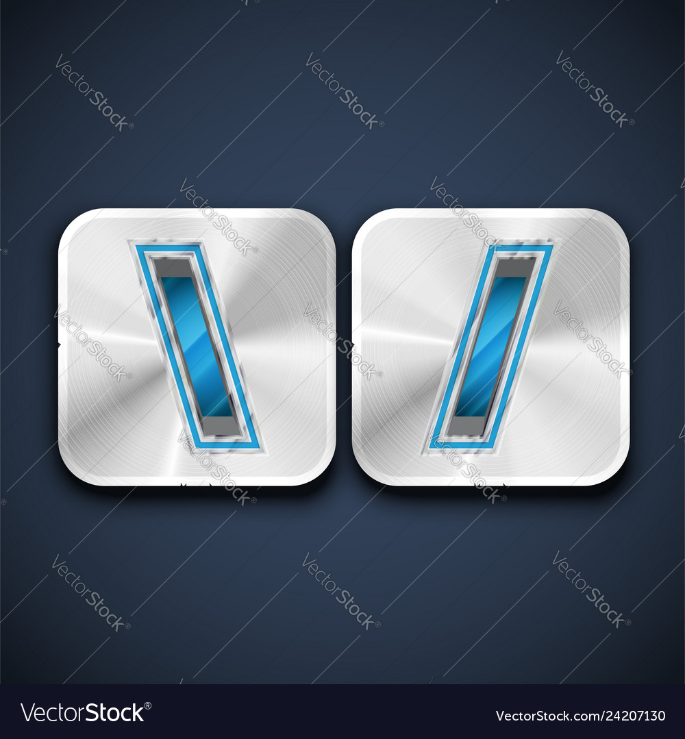 Metallic 3d character from a font set