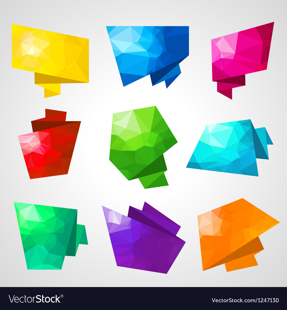 Multicolored speech bubbles with abstract