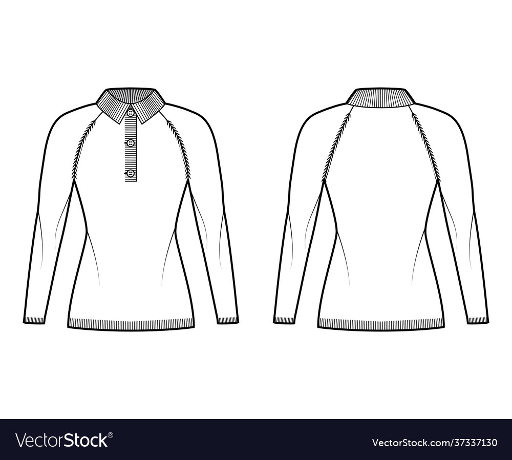 Polo sweater technical fashion Royalty Free Vector Image