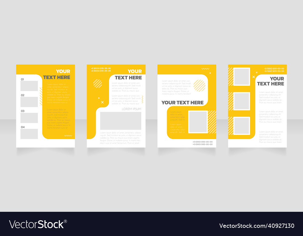 Preschool yellow and white blank brochure layout