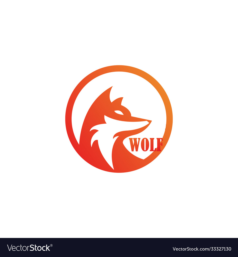 Wolf head logo fox design