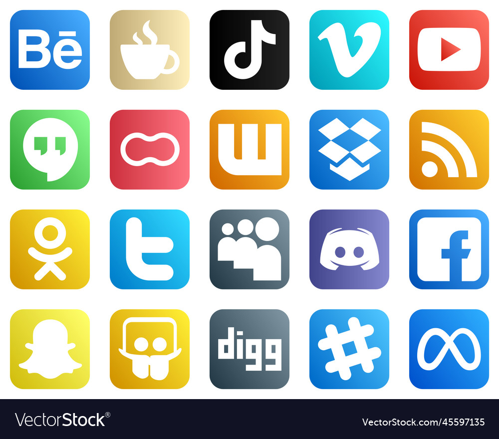 20 einfache Social Media-Icons wie Wattpad