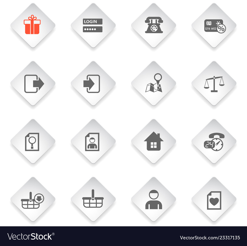 E-commerce interface icon set