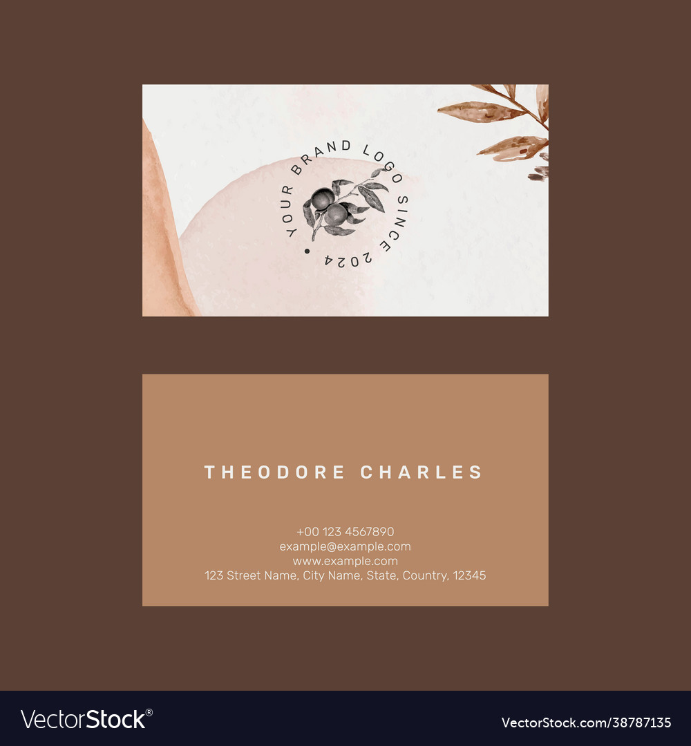 Editable business card template in minimal Vector Image