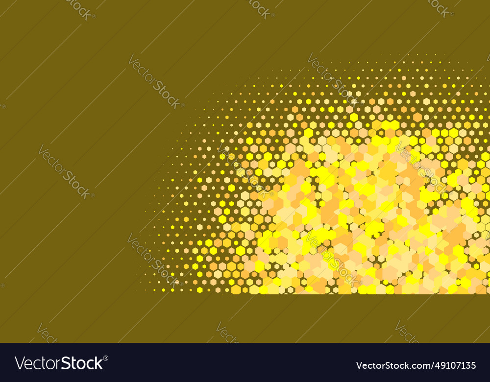 Geometric multi size hexagon with color