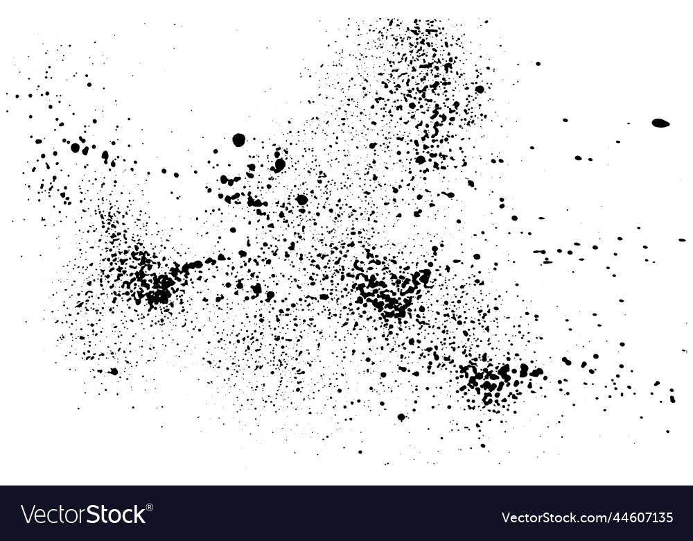 Ink spray dots paint brush drops background Vector Image