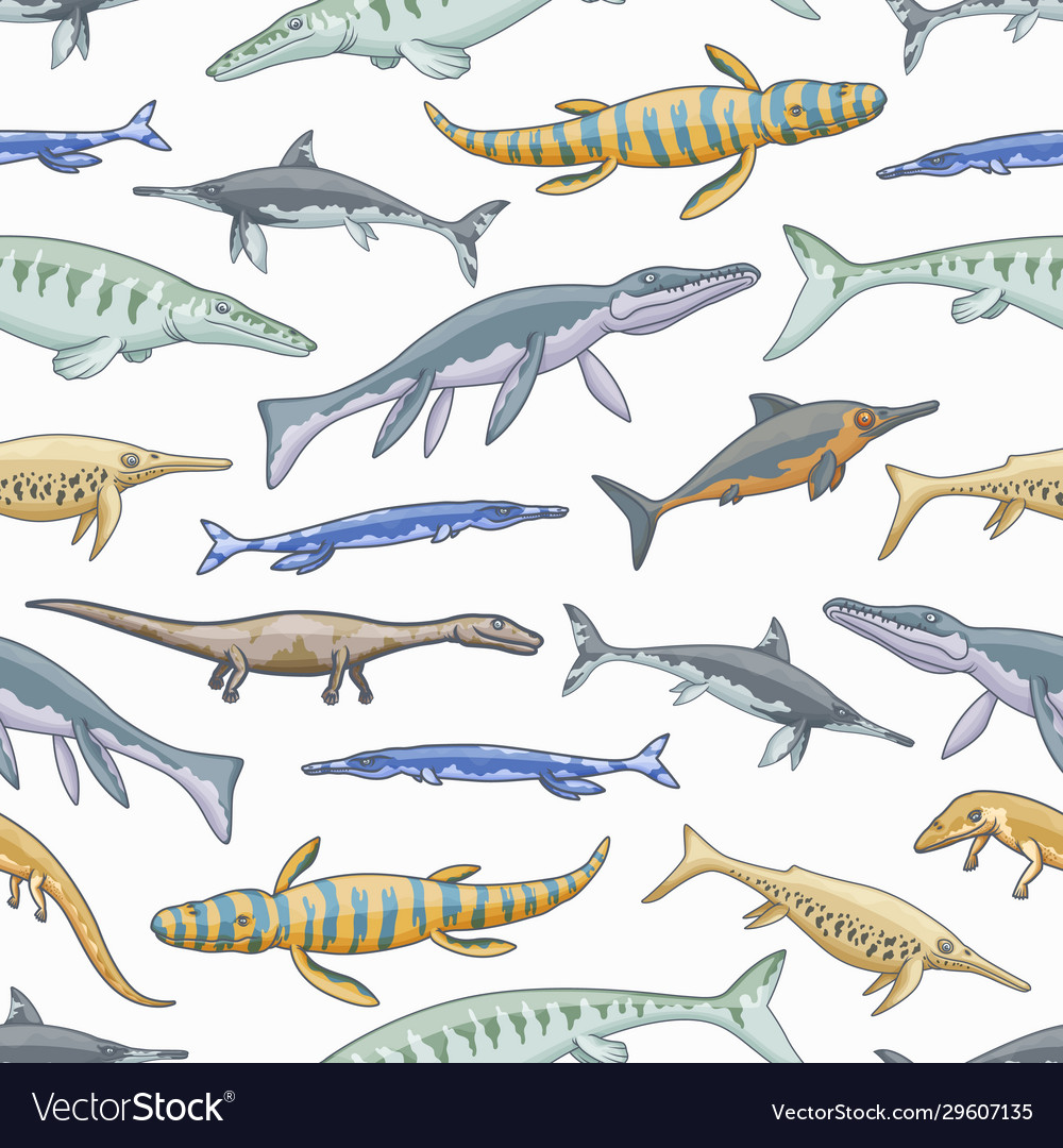 Jurassic Sea Monsters Nahtlose Muster