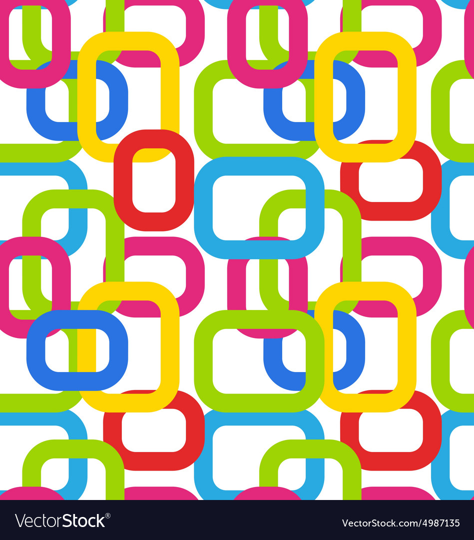Seamless geometric pattern with colorful