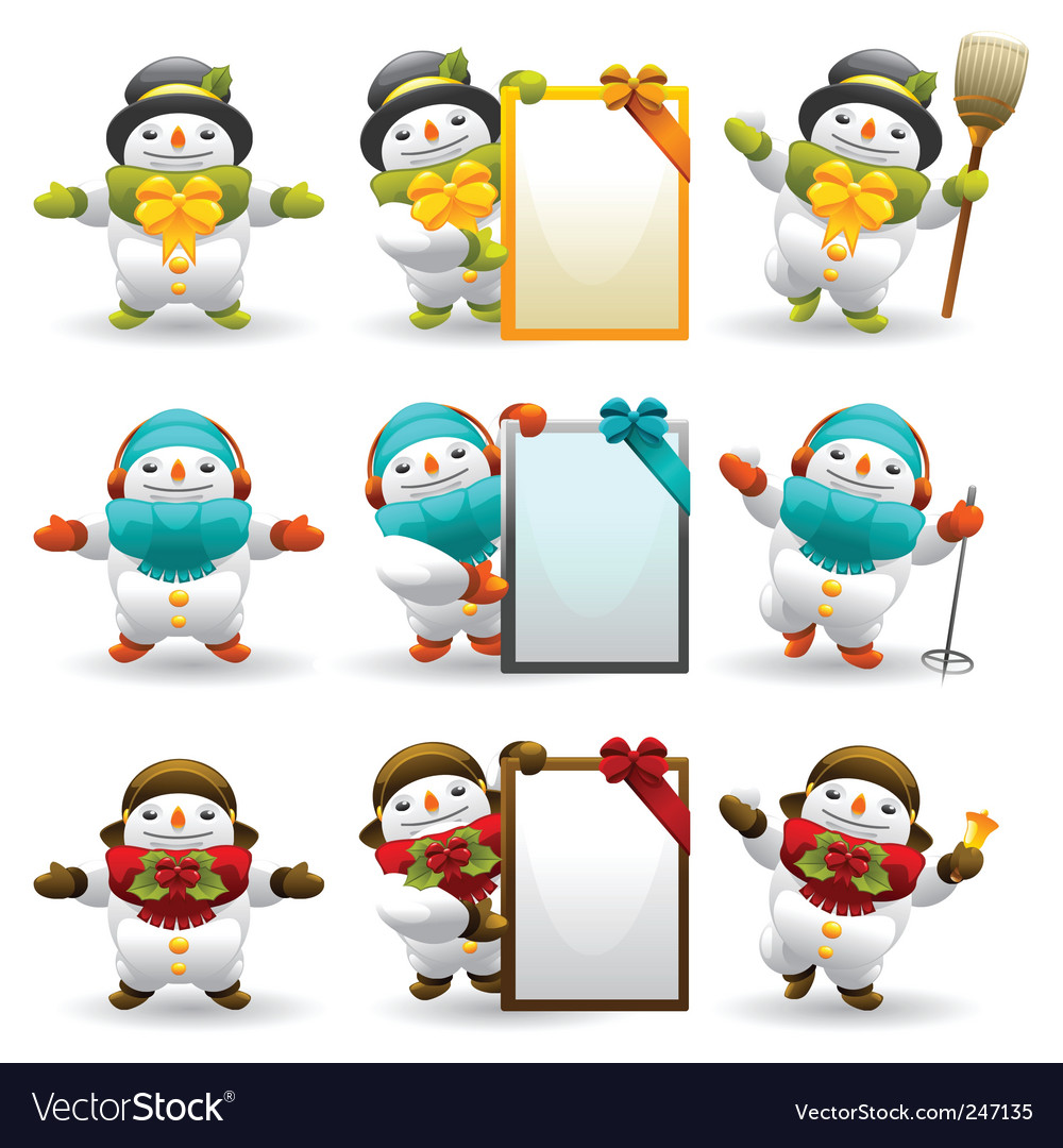 Snowman Character Set