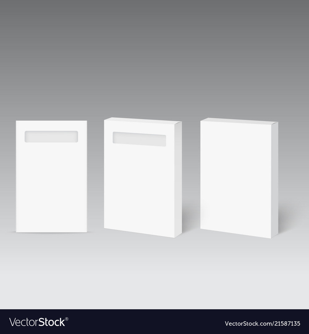 White product package box with window Vector Image White product package box with window